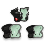 Qplay Kids Sports Safety Gear Set – Elbow, Knee & Wrist Guards - Green
