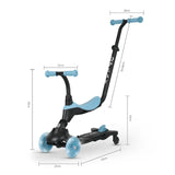 Qplay Sema Evo 5-in-1 Lightening Scooter - Sky Blue