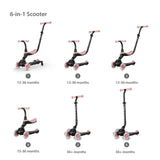 Qplay Sema Evo 5-in-1 Lightening Scooter - Coral Pink