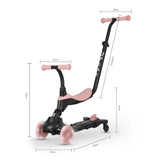 Qplay Sema Evo 5-in-1 Lightening Scooter - Coral Pink