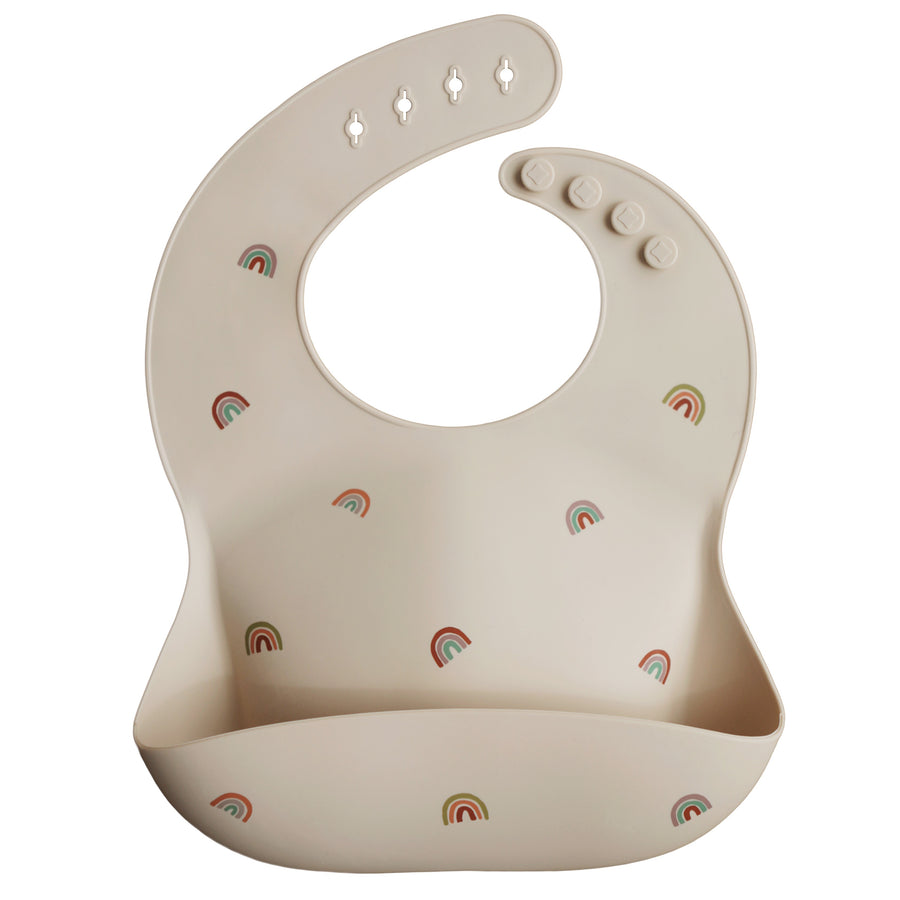 Mushie Silicone Bib Rainbow - Laadlee