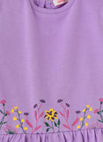 Jelliene Girls Long Sleeve Top Floral Embroidery - Purple