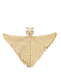 Pikkaboo Handmade Crochet Cotton Rabbit Toy Blanket - Beige