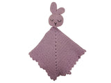 Pikkaboo Handmade Crochet Cotton Rabbit Toy Blanket - Lilac
