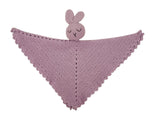 Pikkaboo Handmade Crochet Cotton Rabbit Toy Blanket - Lilac