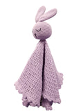 Pikkaboo Handmade Crochet Cotton Rabbit Toy Blanket - Lilac