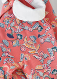 Jelliene Baby Floral Top with White Collar - Coral