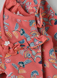 Jelliene Baby Floral Top with Ruffle Detail - Coral