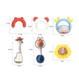 Youbeien Boiled Animal Rattle 6Pcs