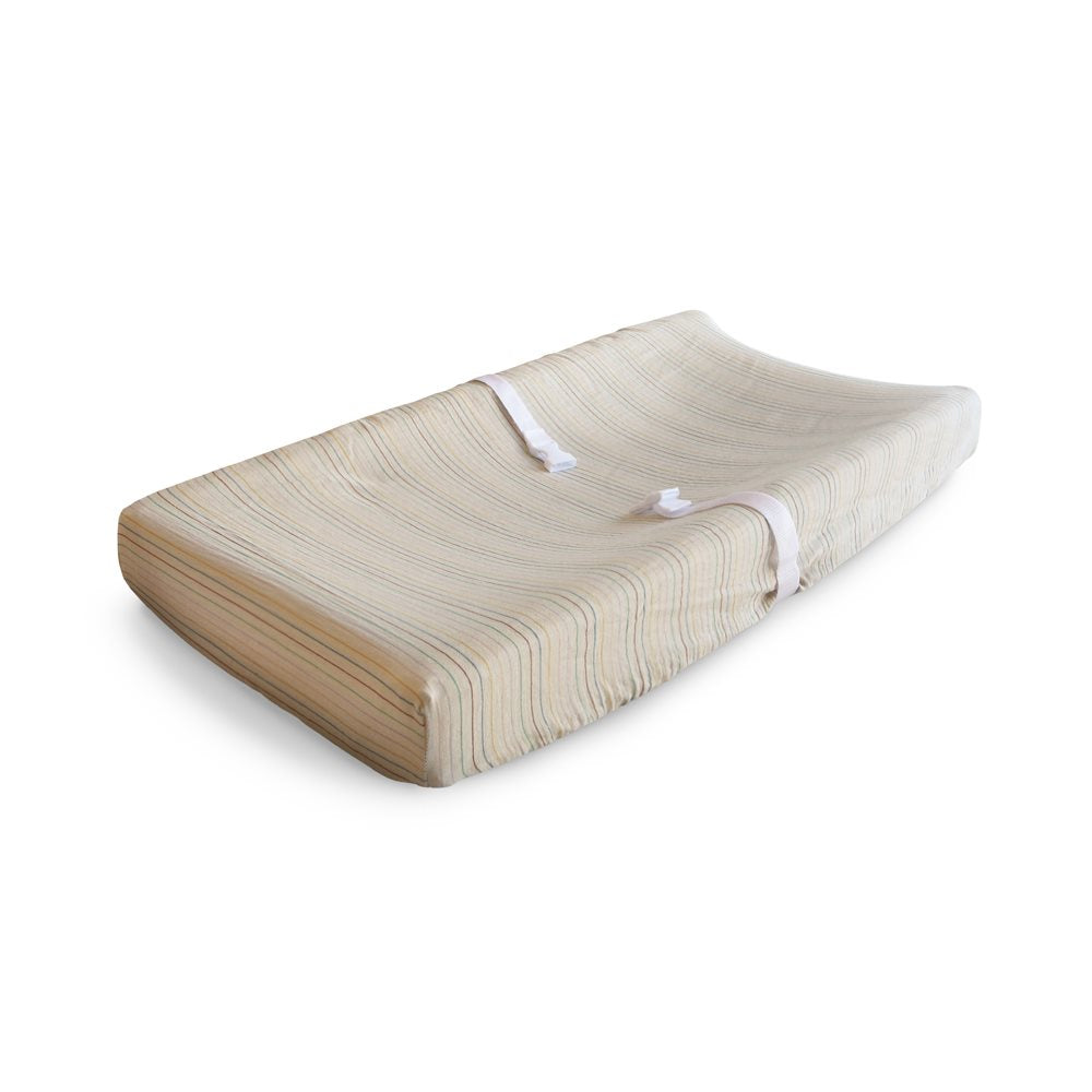 Mushie Changing Pad Cover Retro Stripes - Laadlee