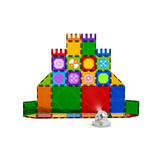 Magnetic Fields Light Up Magnetic Tiles Blocks Castle Set - 48 Pcs