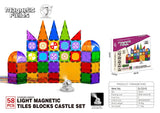 Magnetic Fields Lights Magnetic Piece Castle Set 58Pcs- Standard Edition