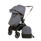 Kidilo Stroller With Bag & Foot Cover - Dark Grey