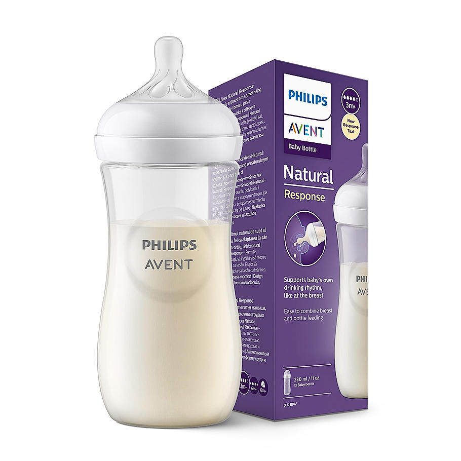 Philips Avent Natural 3.0 Feeding Bottle - 330ml - Laadlee