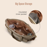 Sunveno Corduroy Diaper Bag with Changing Mat and Stroller Straps - Beige Khaki