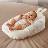 Sunveno Portable Baby Anti - Spill Milk U Shape Pillow With 10° & 15° Slope Pad - Rabbit White