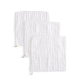Anvi Baby Muslin Face & Burp Cloth Set of 3 - White Crow