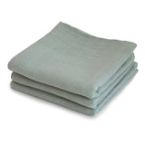 Mushie Muslin Cloth 3-pack - Sage - Laadlee