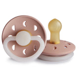 Frigg Moon Phase Latex Baby Pacifier 6M-18M, 1Pack, Blush Night - Size 2 - Laadlee