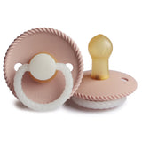 Frigg Rope Latex Baby Pacifier 0-6M, 1Pack, Blush Night - Size 1 - Laadlee