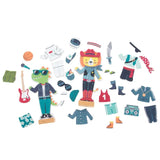 Stephen Joseph Magnetic Dress Up Doll - Dino And Lion