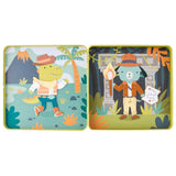 Stephen Joseph Travel Tin Magnetic Dress Up Doll - Dino and Dog