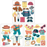 Stephen Joseph Travel Tin Magnetic Dress Up Doll - Dino and Dog