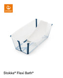 Stokke Flexi Bath + Newborn Support Bundle -Transparent Blue