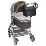 Storksak Alyssa Stroller Diaper Bag - Black/ Gunmetal