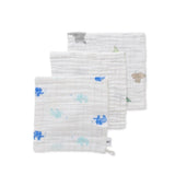 Anvi Baby Muslin Face & Burp Cloth Set of 3 -Trunk Nebula