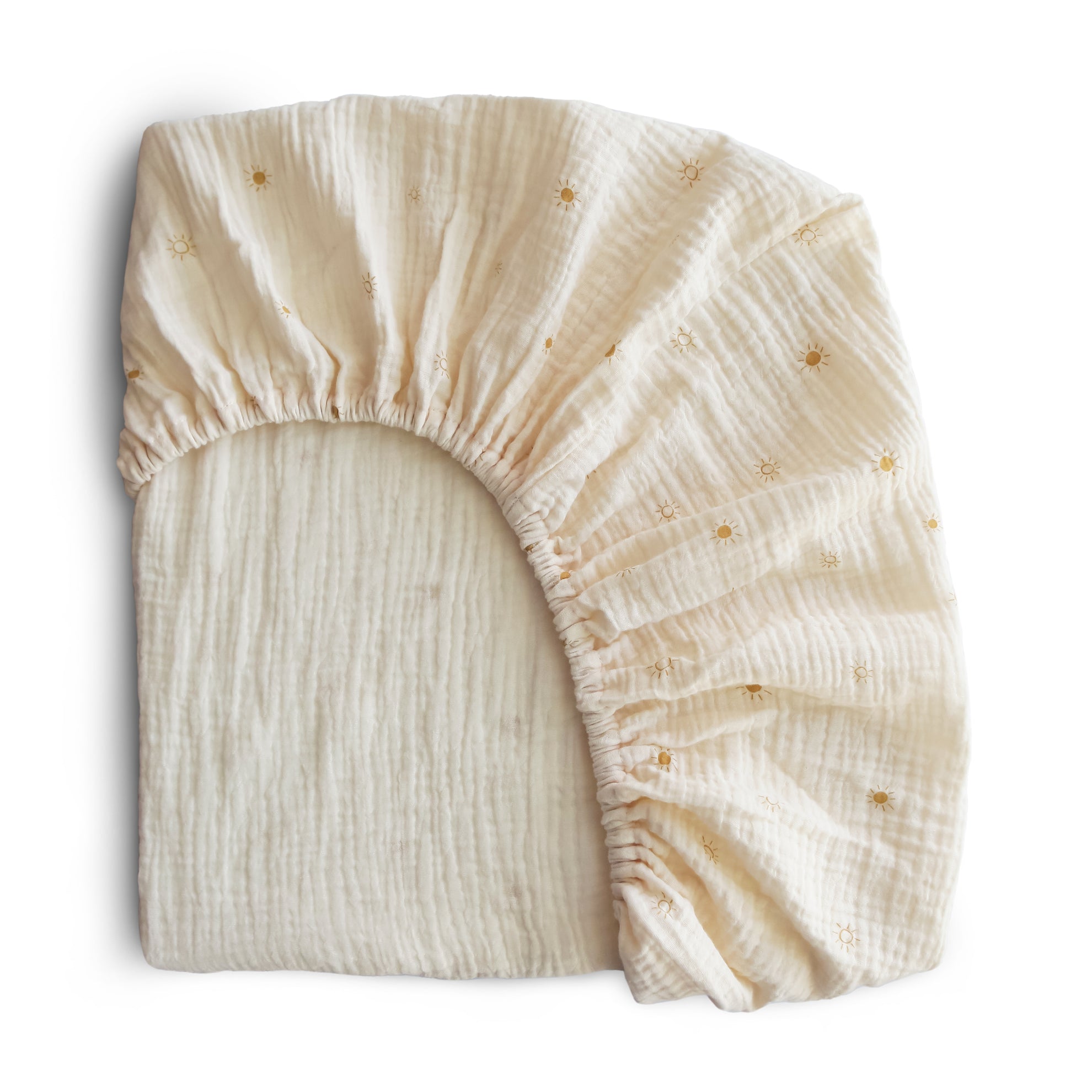 Mushie Crib Sheet Medium Sun - Laadlee