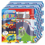 Sunta Racing Track With Diy Car Puzzle Mat - 9Pcs