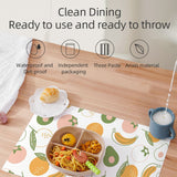 Sunveno Baby Feeding Disposable Travel Multipurpose Placemats - 40 Pcs