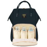 Sunveno Diaper Bag with Changing Mat - Black Embroidery