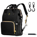 Sunveno Diaper Bag with USB and Stroller Hooks - Black