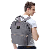 Sunveno Diaper Bag with USB And Stroller Hooks - Grey