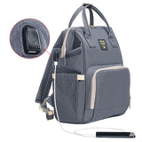 Sunveno Diaper Bag with USB - Grey