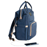 Sunveno Diaper Bag with USB - Navy Blue