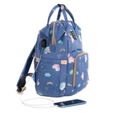 Sunveno Unicorn Diaper Bag with USB - Blue