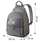 Sunveno Fashion Compact Diaper Backpack - Grey