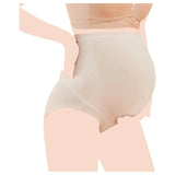 Sunveno High Waist Pregnancy Support Cotton Panties - Skin