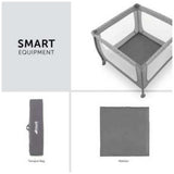 Hauck Sleep N Play SQ Travel Cots - Grey