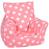 Delsit Bean Chair Pink - Stars Unicorns