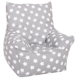 Delsit Bean Chair - Grey With Stars