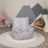 Delsit Bean Chair - Grey With Stars