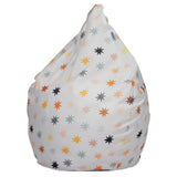 Delsit Droplet Bean Chair White Color Stars