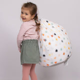 Delsit Droplet Bean Chair White Color Stars