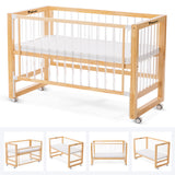 Teknum Prism 4In1 Acrylic Convertible Crib With Mattress - Natural Brown
