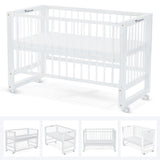 Teknum Prism 4In1 Acrylic Convertible Crib With Mattress - White