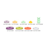 Stem Multicolored Stacking Plastic Rings Tower Set With Mint Top